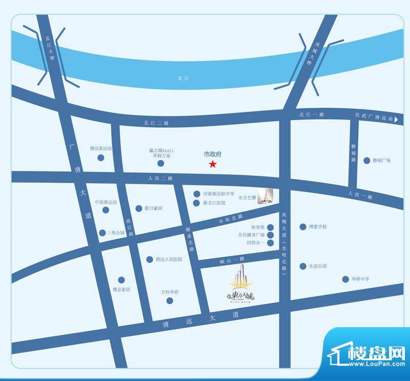 东方天城交通图