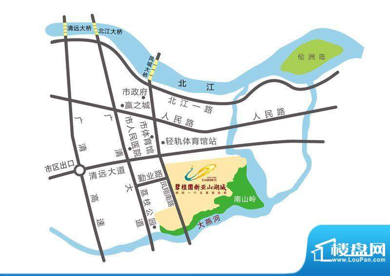 碧桂园新亚山湖城交通图