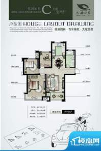 绿地世纪城四期C户型面积:95.00平米