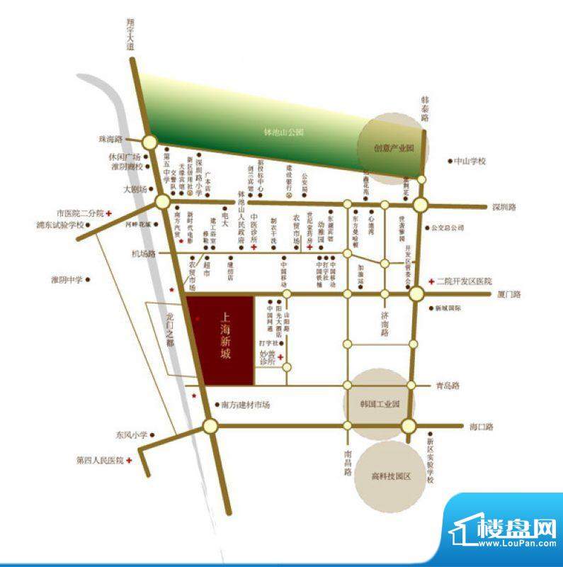 上海新城区位图