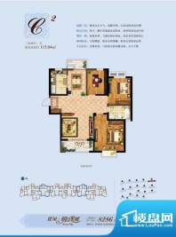 建屋·明日星城户型面积:115.04m平米