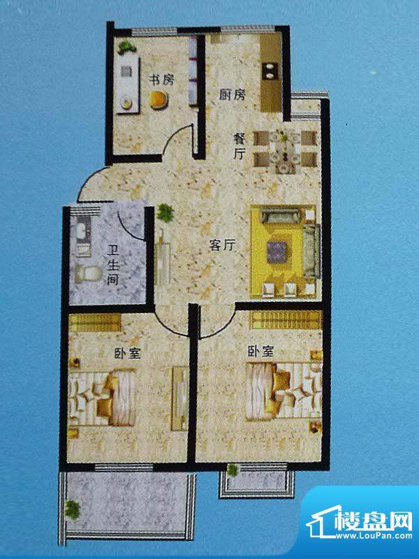 多瑙河国际公寓C户型面积:100.80平米