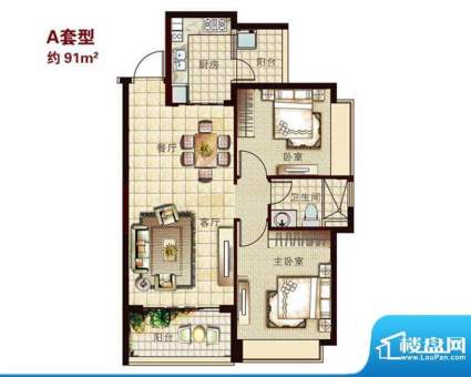 恒大名都A户型面积:0.00平米