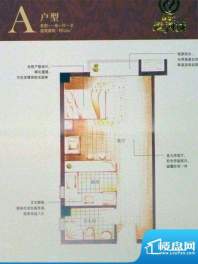 华德力运河城A户型1面积:52.00平米