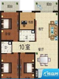 维也纳花园A栋10室户面积:154.00m平米