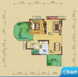 英伦城邦D8户型（可面积:74.00平米