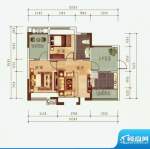 中毫上层上品A户型 面积:77.59平米