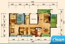 君汇上品C6户型 3室面积:128.44平米