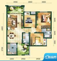 凌凯春天H2 3室2厅2面积:96.03平米