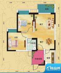 蝶院G1 2室2厅1卫1厨面积:72.90平米