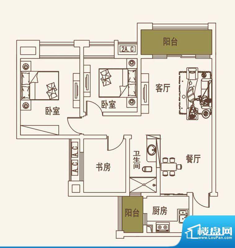 常春藤大院D1-1标准面积:93.20平米