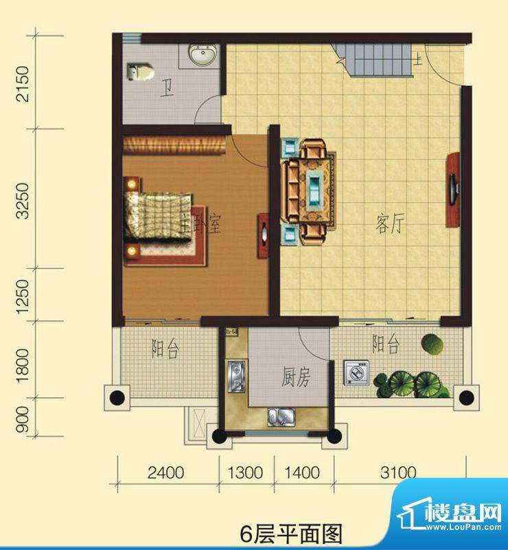 兴业香槟尚城C3 3室面积:118.72平米