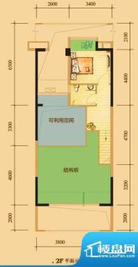 南门一号D5上层 1室面积:94.00平米