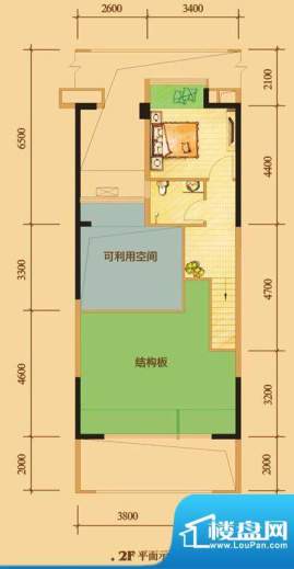 南门一号D5上层 1室面积:94.00平米