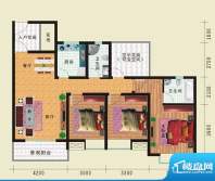 华诺国际G5三室二厅面积:121.39平米