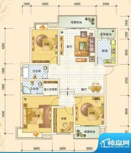 春风玫瑰园D2 4室2厅面积:139.03平米