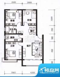 海通时代康桥三室两面积:0.00m平米