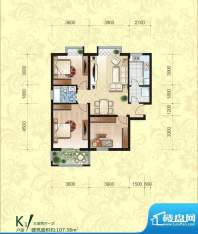 祥安·雅居花园K1户面积:107.38m平米