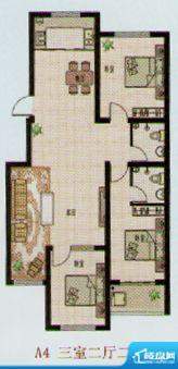 七星佳园户型A4 3室面积:0.00m平米