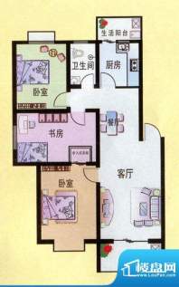 火炬仁里户型图 3室面积:112.00m平米