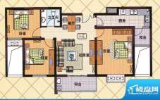 富邦新都E户型 3室2面积:101.00m平米