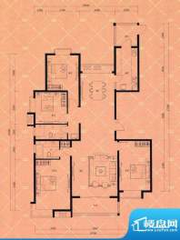 蓝天豪庭3#C户型 4室面积:200.00m平米