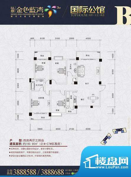 金色蓝湾户型图2 面积:0.00m平米