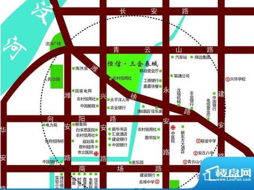 恒信三合春城交通图