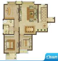 中央生活城户型A 3室面积:127.00平米