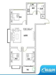 顺德居百合华庭百合面积:108.96平米