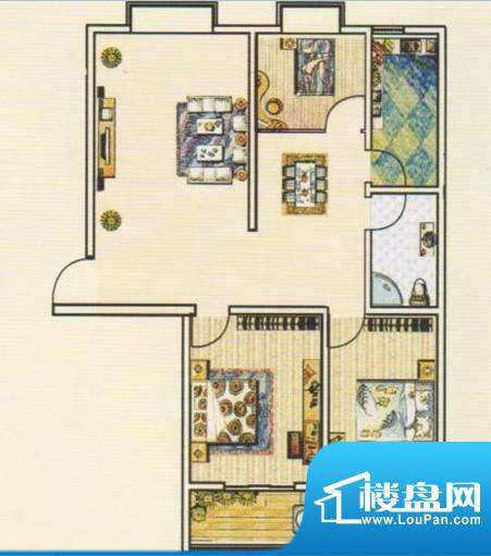 新悦轩一期住宅户型面积:122.70平米