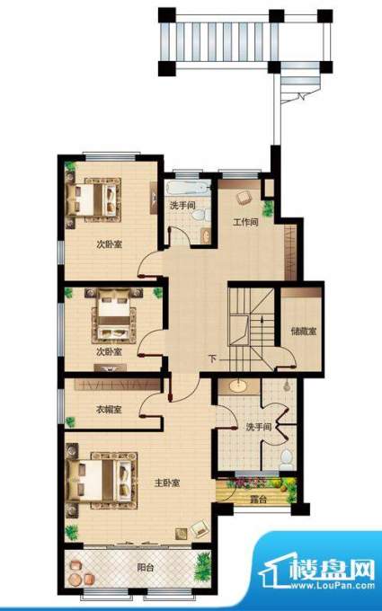 青建橄榄树叠加别墅面积:295.00平米