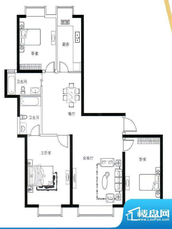 东方国际中心一期B6面积:135.49平米