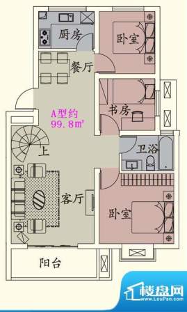 贵人蝶苑一期多层住面积:99.80平米