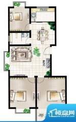 浞景翠园户型图 3室面积:113.69平米