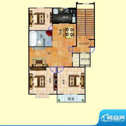 浞景翠园A1 3室2厅1面积:111.00平米