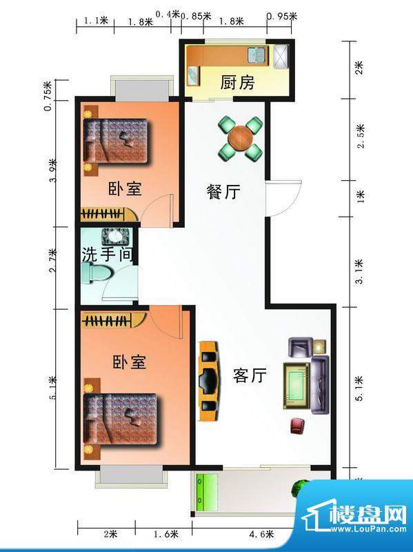 亿盛大宅院1号楼标准面积:122.07平米