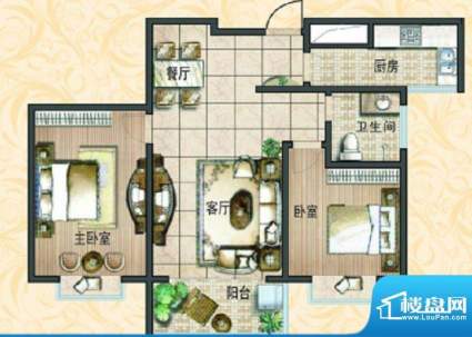 宝鼎花园A2 2室2厅1面积:94.33平米