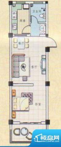 吉祥如意城1户型 1室面积:59.00平米