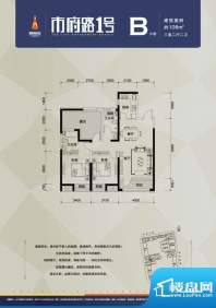 佳兆业中心B户型 3室面积:108.00m平米