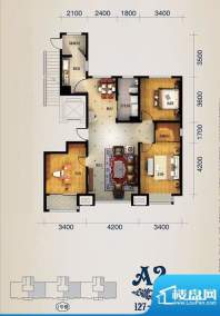 馨悦小区A2 3室2厅1面积:129.00m平米