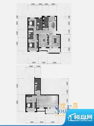 林海景天林香墅6 3室面积:198.00m平米