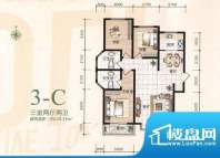 橄榄城120.19㎡3-C三面积:120.19m平米