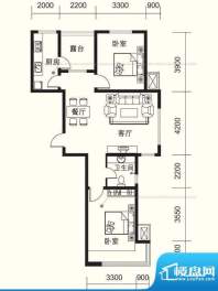 亿居新城果岭郡221-面积:89.60m平米