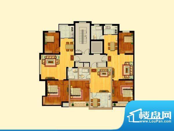富寓华城户型图-4 面积:0.00m平米