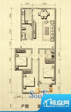 康居公寓C户型126面积:126.12m平米