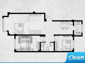 馥润嘉园户型图-1 2面积:84.58m平米