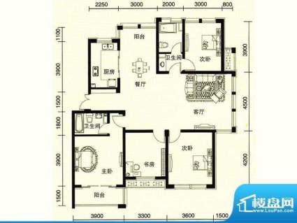 日月兴城A 4室2厅2卫面积:150.34m平米