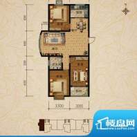 上乘雅居户型图 3室面积:118.48m平米