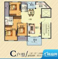 湿地风情C户型 3室2面积:114.16m平米